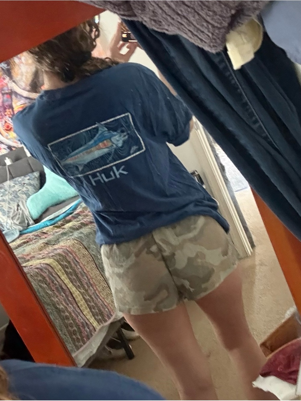 Huk Navy Blue Short Sleeve Fishing Graphic Tee